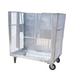 Wheeled wire mesh container...